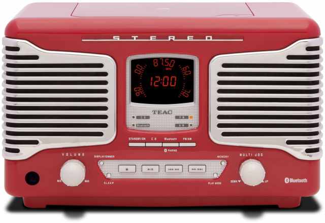 Teac Sl D800bt Vintage Rojo Radio Mp3